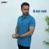 Premium blue dream half zip polo shirt (7) Premium blue dream half zip polo shirt