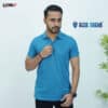 Premium blue dream half zip polo shirt (8) Premium blue dream half zip polo shirt