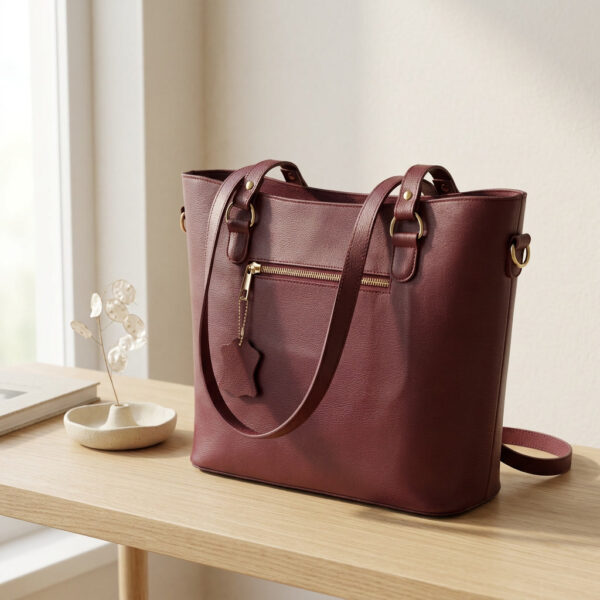 The Madison Carry all Tote Ladies Bag Red Wine